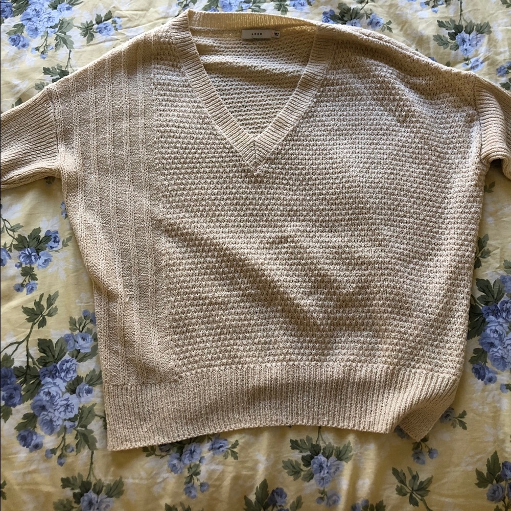 cream sweater size small